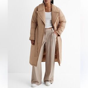 NWT Express Belted Puffer Trench Coat